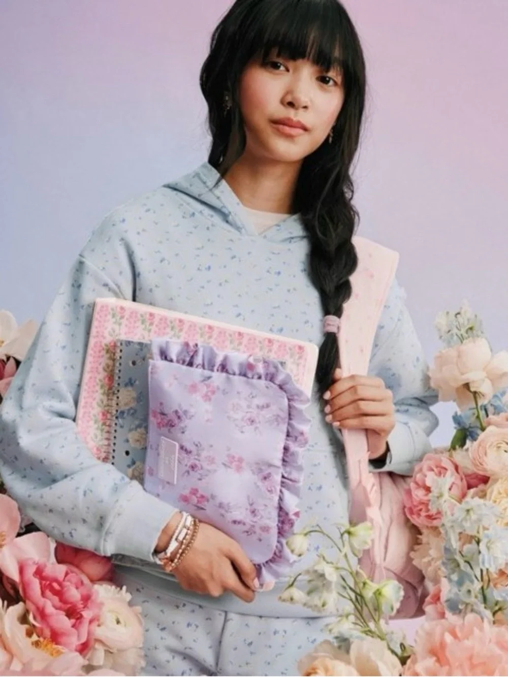 NWT LoveShackFancy × Target - Yoobi Happy Thoughts, Coquette Bow Poly Folders